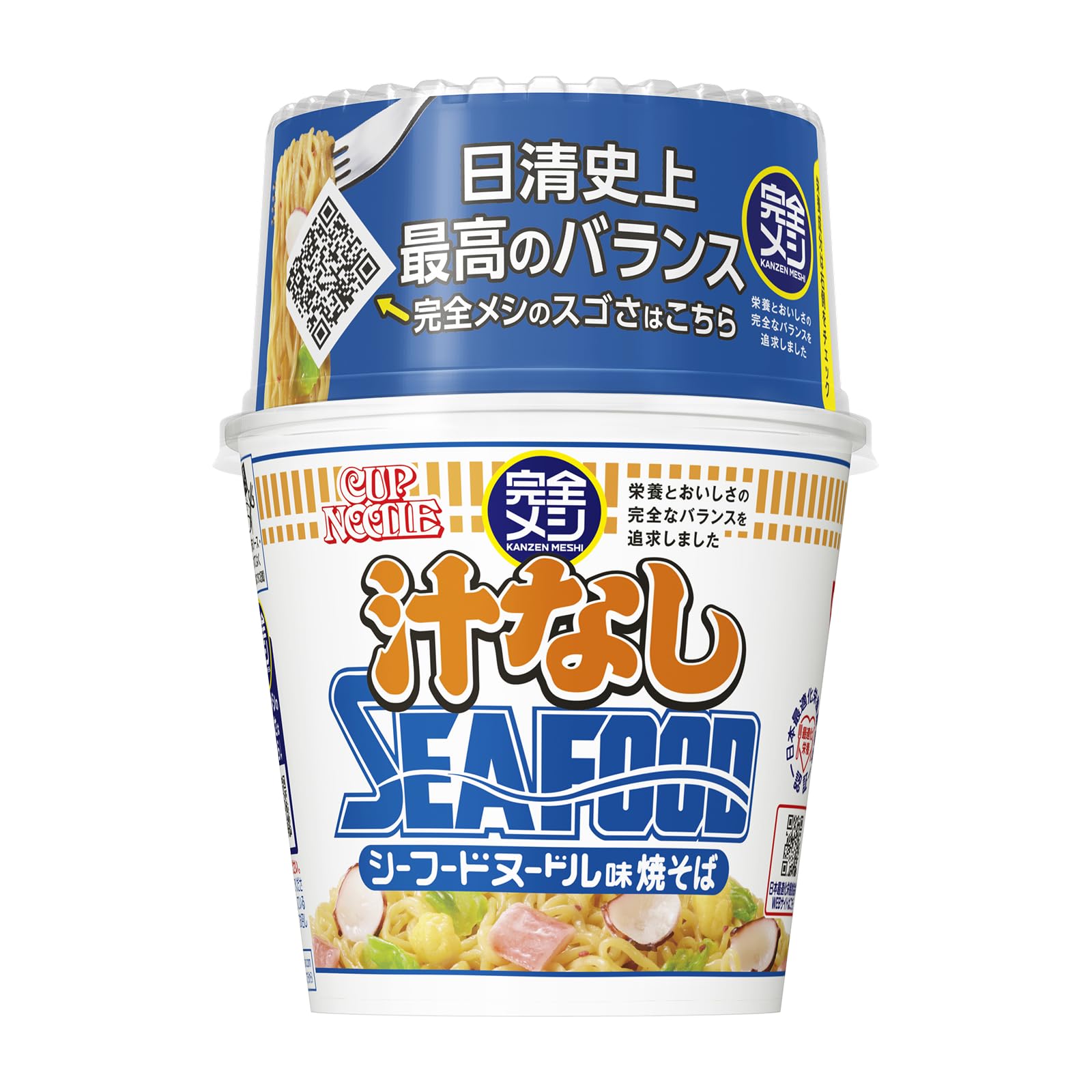 日清 完全メシ 汁なしカップヌードル 焼そば 6個入り×6箱セット(計36個) Amazon | 【完全メシ】日清食品 カップヌードル 汁なしシーフード